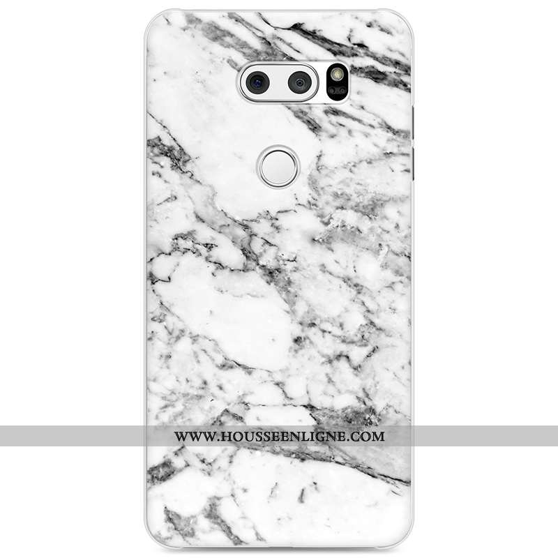 Housse Lg V30 Protection Personnalité Téléphone Portable Difficile En Bois Gris Peinture