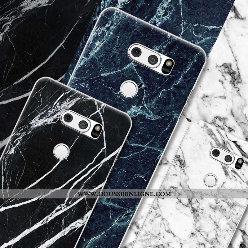 Housse Lg V30 Protection Personnalité Téléphone Portable Difficile En Bois Gris Peinture