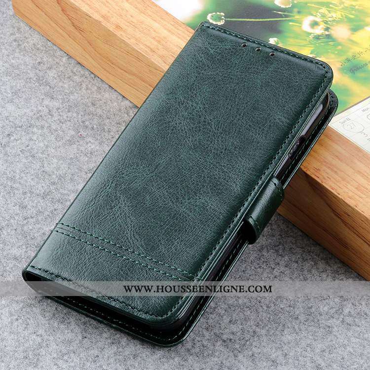 Housse Moto E6 Plus Modèle Fleurie Protection Cuir Rouge Simple Étui Coque