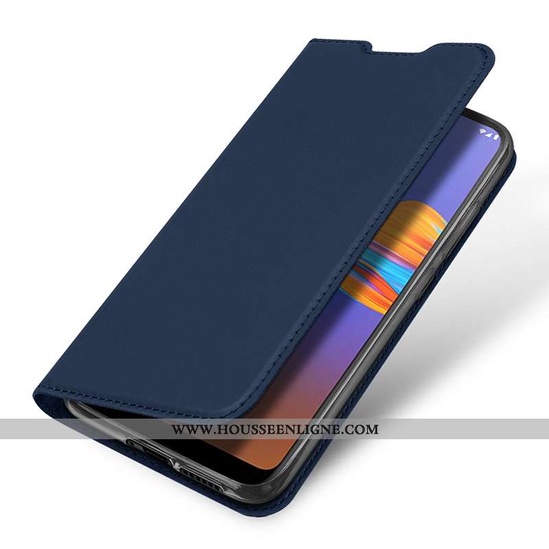 Housse Moto E6 Plus Protection Bleu Marin Téléphone Portable Coque Étui Incassable Bleu Foncé