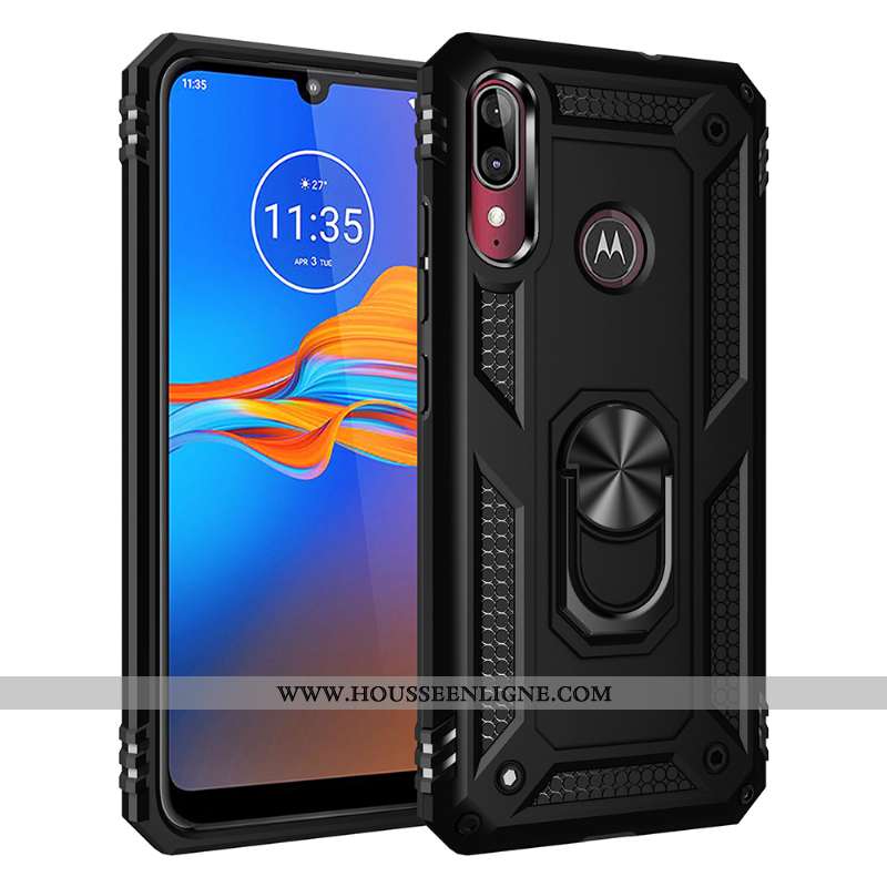 Housse Moto E6 Plus Rouge À Bord Magnétisme Tout Compris Téléphone Portable Difficile Coque