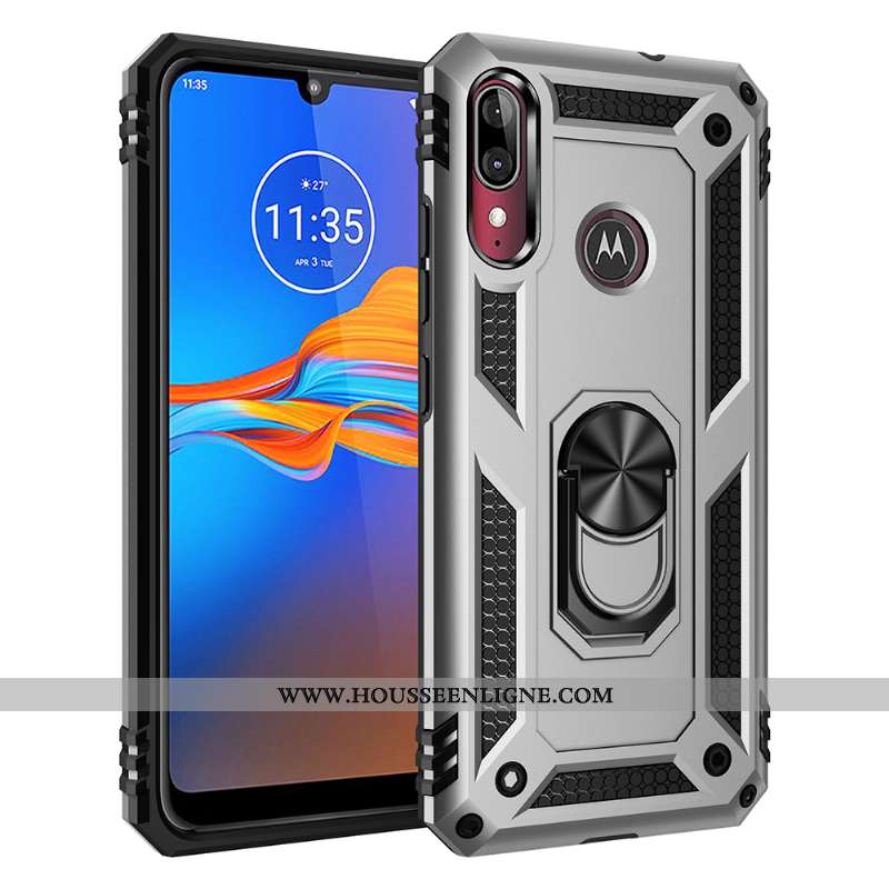 Housse Moto E6 Plus Rouge À Bord Magnétisme Tout Compris Téléphone Portable Difficile Coque