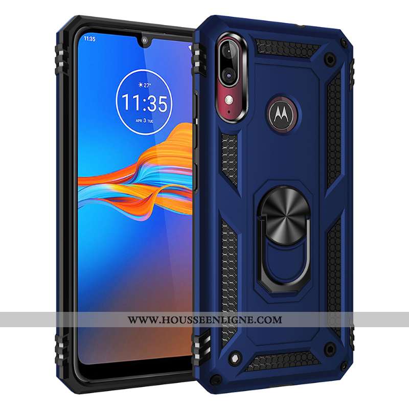 Housse Moto E6 Plus Rouge À Bord Magnétisme Tout Compris Téléphone Portable Difficile Coque