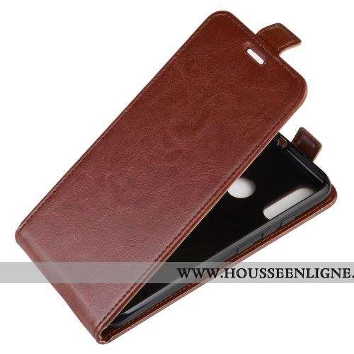 Housse Moto E6 Plus Tendance Cuir Portefeuille Clamshell Étui Protection Simple Rouge