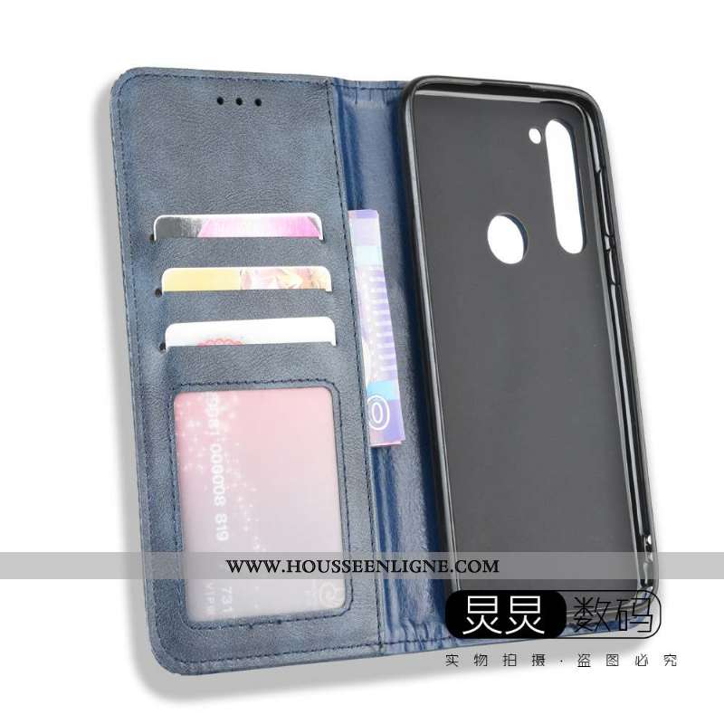 Housse Moto G Pro Cuir Protection Magnétisme Une Agrafe Téléphone Portable Étui Coque Marron