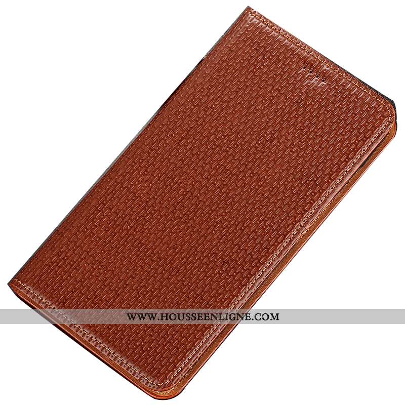 Housse Moto G7 Play Cuir Modèle Fleurie Étui Coque Incassable Téléphone Portable Tout Compris Marron