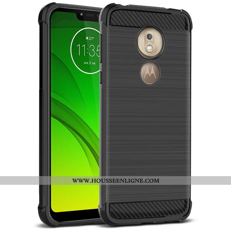 Housse Moto G7 Play Protection Modèle Fleurie Nouveau Antidérapant Ballon Rouge Soie Noir