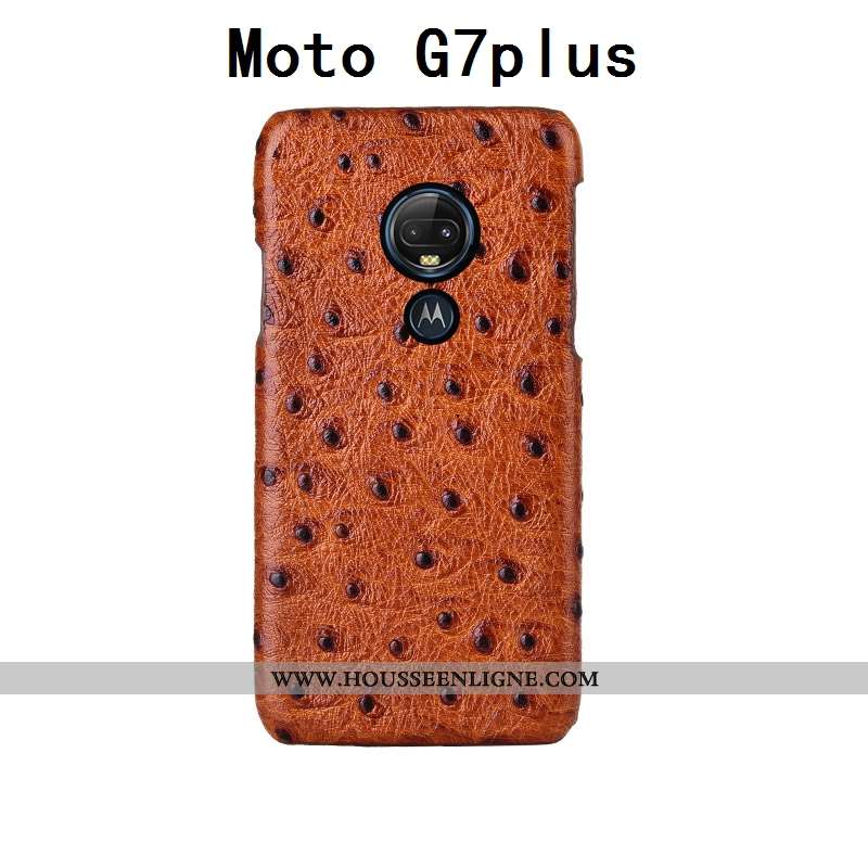 Housse Moto G7 Plus Modèle Fleurie Mode Personnalité Créatif Luxe Noir Protection