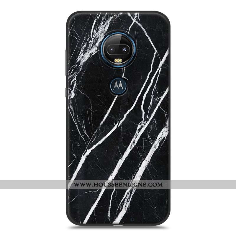 Housse Moto G7 Plus Protection Créatif Simple Blanc Modèle Fleurie Étui En Bois Blanche