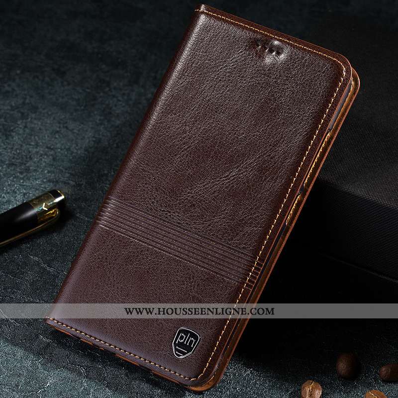 Housse Moto G7 Power Cuir Modèle Fleurie Protection Coque Incassable Tout Compris Étui Marron