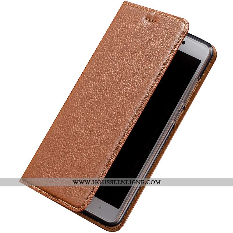 Housse Moto G7 Power Cuir Modèle Fleurie Tout Compris Coque Étui Protection Incassable Marron