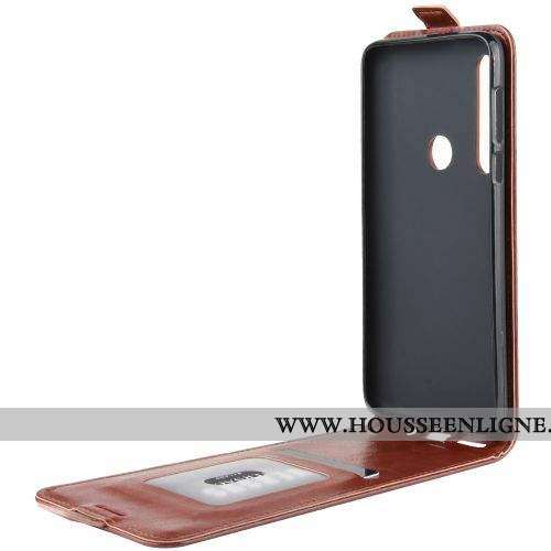 Housse Moto G8 Plus Cuir Protection Clamshell Coque Étui Rouge 2020
