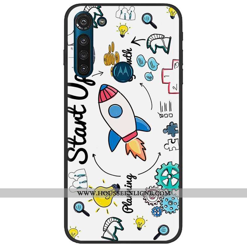 Housse Moto G8 Power Délavé En Daim Tendance Fluide Doux Téléphone Portable Rose Pu Coque
