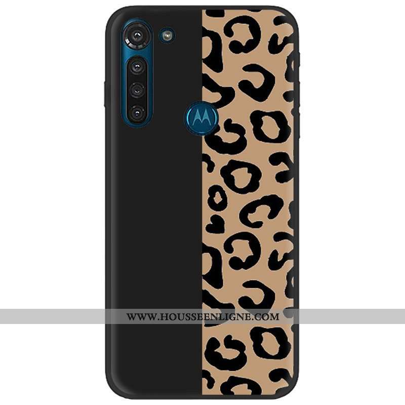 Housse Moto G8 Power Délavé En Daim Tendance Fluide Doux Téléphone Portable Rose Pu Coque