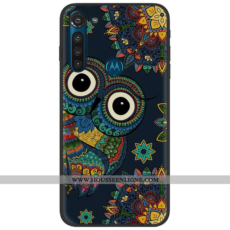 Housse Moto G8 Power Délavé En Daim Tendance Fluide Doux Téléphone Portable Rose Pu Coque
