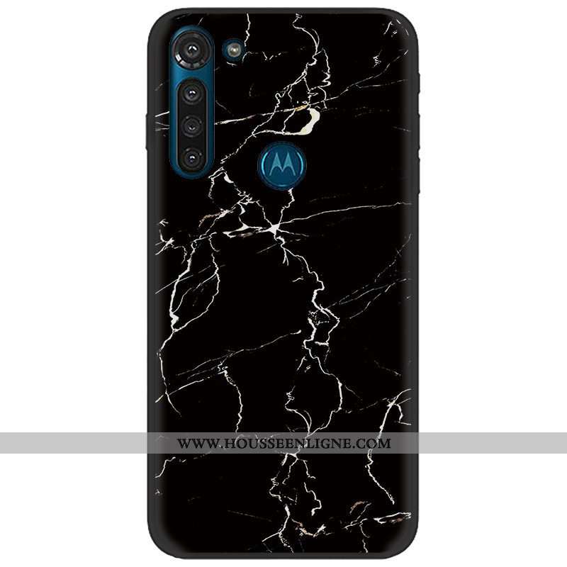 Housse Moto G8 Power Délavé En Daim Tendance Fluide Doux Téléphone Portable Rose Pu Coque