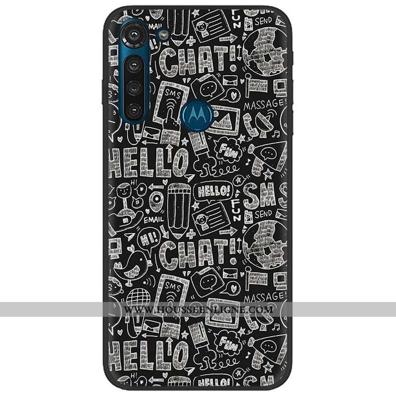 Housse Moto G8 Power Délavé En Daim Tendance Fluide Doux Téléphone Portable Rose Pu Coque