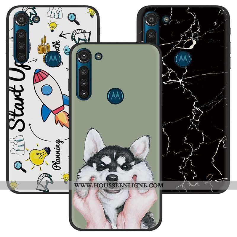 Housse Moto G8 Power Délavé En Daim Tendance Fluide Doux Téléphone Portable Rose Pu Coque