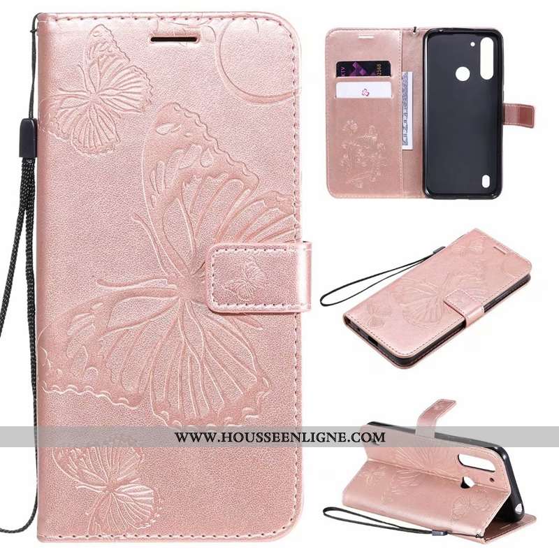 Housse Moto G8 Power Lite Protection Cuir Téléphone Portable Étui Coque Incassable Vert Verte