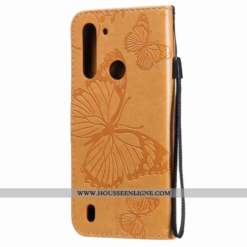 Housse Moto G8 Power Lite Protection Cuir Téléphone Portable Étui Coque Incassable Vert Verte