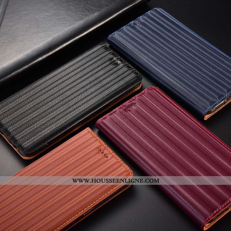 Housse Moto G8 Power Lite Protection Cuir Véritable Étui Modèle Fleurie Noir Incassable