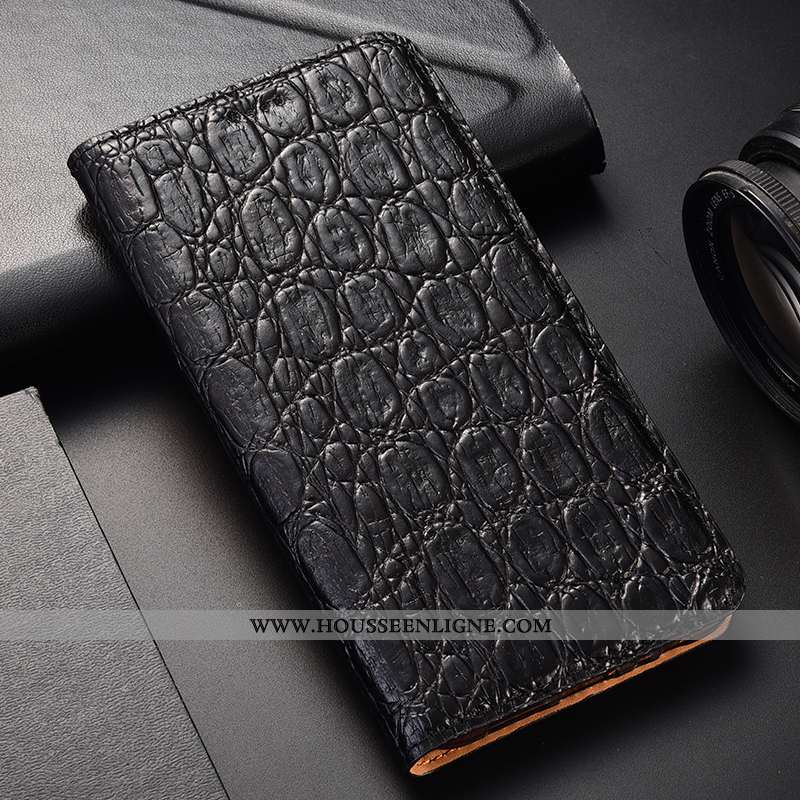 Housse Moto G8 Power Modèle Fleurie Protection Téléphone Portable Noir Cuir Véritable Tout Compris