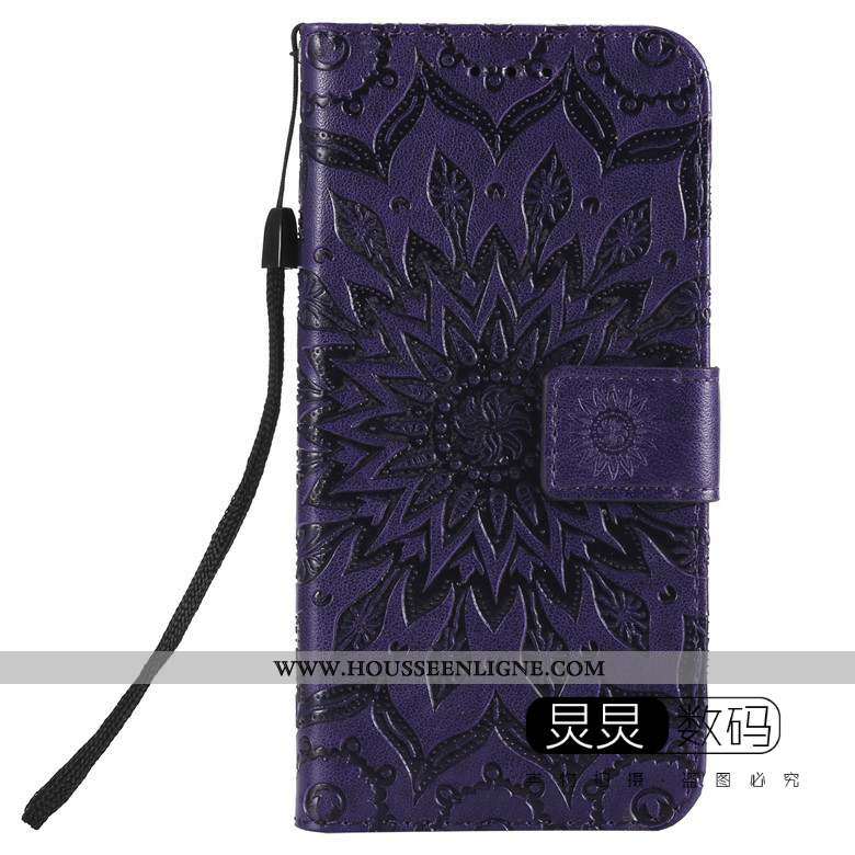 Housse Moto G8 Protection Gaufrage Étui Téléphone Portable Cuir Incassable Tout Compris Verte