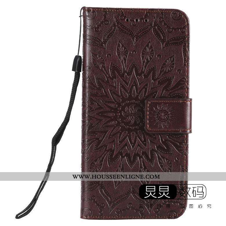 Housse Moto G8 Protection Gaufrage Étui Téléphone Portable Cuir Incassable Tout Compris Verte