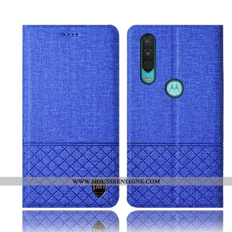Housse Motorola One Action Protection Cuir Incassable Étui Tout Compris Téléphone Portable Rose