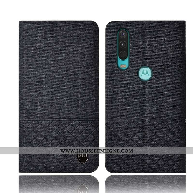 Housse Motorola One Action Protection Cuir Incassable Étui Tout Compris Téléphone Portable Rose