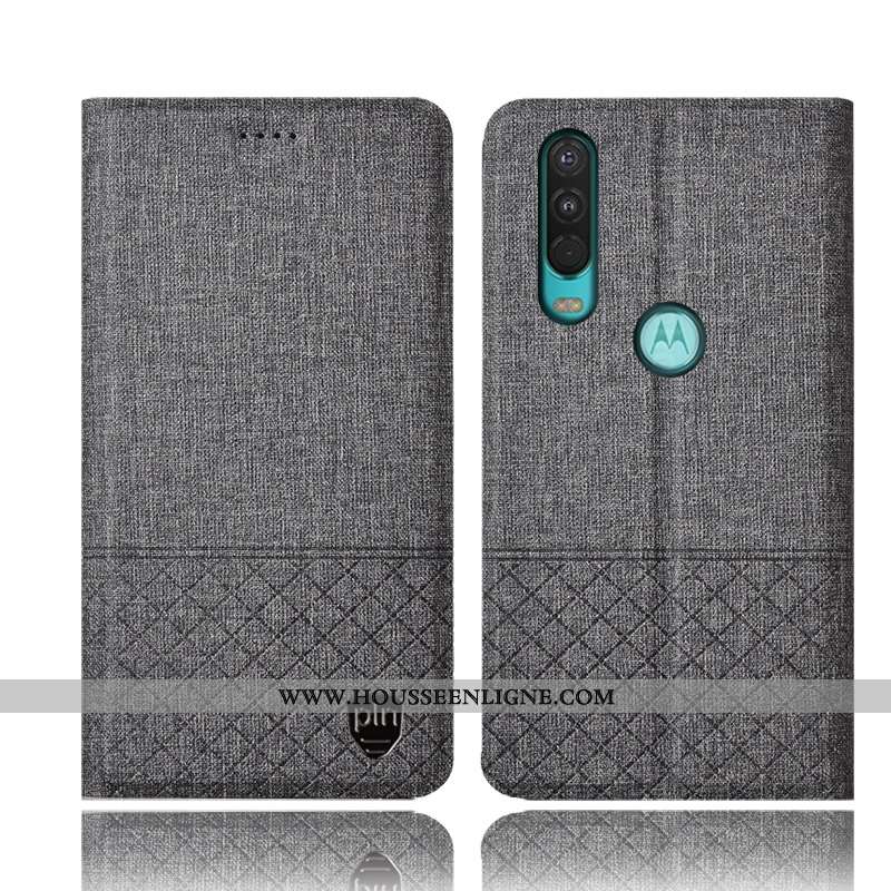 Housse Motorola One Action Protection Cuir Incassable Étui Tout Compris Téléphone Portable Rose