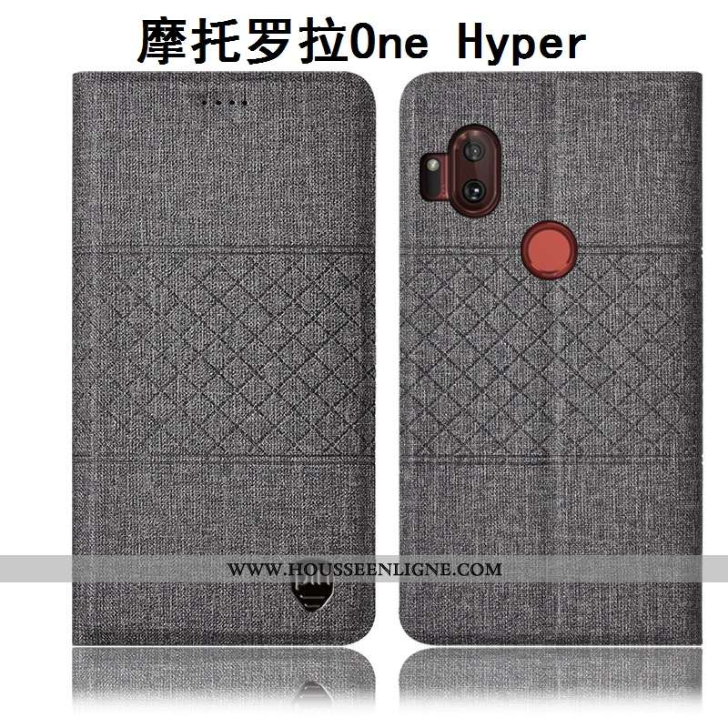 Housse Motorola One Hyper Protection Coque Téléphone Portable Étui Tout Compris Matelassé Noir