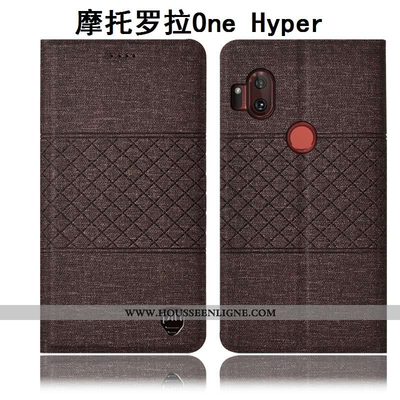 Housse Motorola One Hyper Protection Coque Téléphone Portable Étui Tout Compris Matelassé Noir
