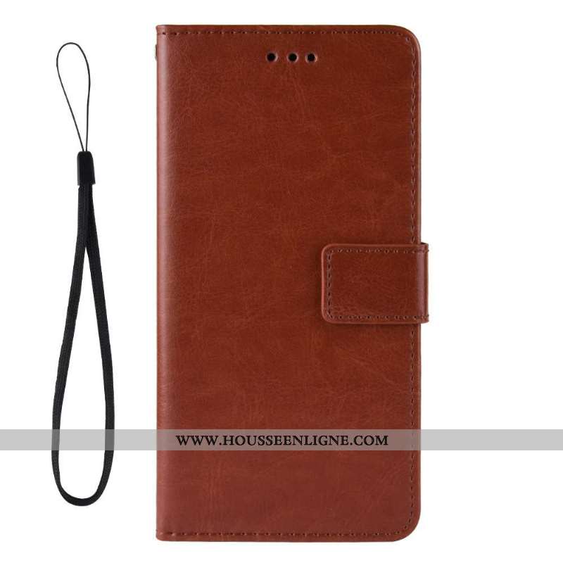 Housse Motorola One Hyper Protection Cuir Étui Coque Téléphone Portable Marron