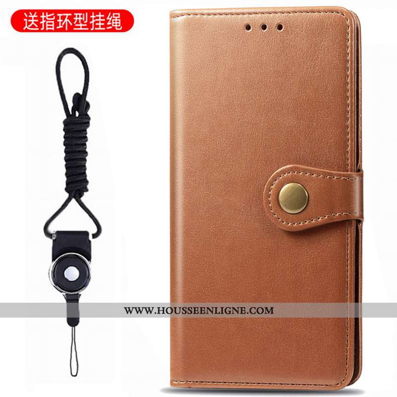 Housse Motorola One Vision Cuir Protection Étui Couleur Unie Coque Simple Rouge