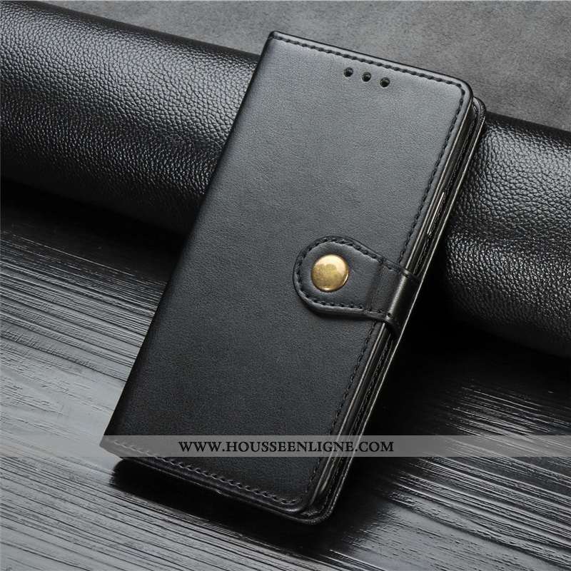 Housse Motorola One Vision Cuir Protection Étui Couleur Unie Coque Simple Rouge