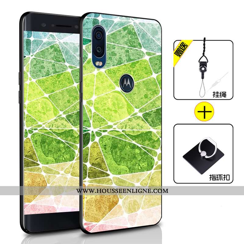 Housse Motorola One Vision Fluide Doux Silicone Coque Incassable Téléphone Portable Bleu Tout Compri