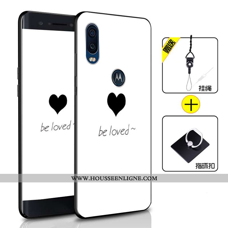 Housse Motorola One Vision Fluide Doux Silicone Coque Incassable Téléphone Portable Bleu Tout Compri