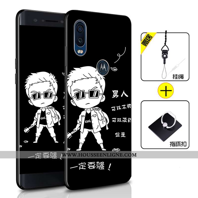 Housse Motorola One Vision Fluide Doux Silicone Coque Incassable Téléphone Portable Bleu Tout Compri