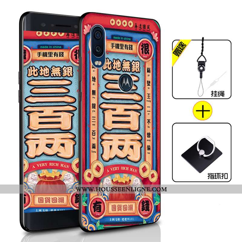 Housse Motorola One Vision Fluide Doux Silicone Coque Incassable Téléphone Portable Bleu Tout Compri
