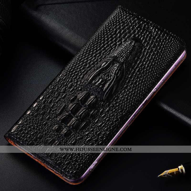 Housse Motorola One Vision Protection Cuir Véritable Tout Compris Coque Crocodile Téléphone Portable