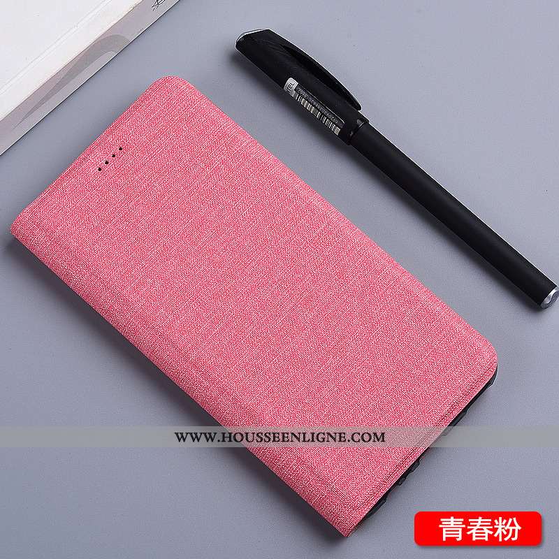 Housse Motorola One Vision Protection Tout Compris Lin Incassable Étui Coque Téléphone Portable Rose