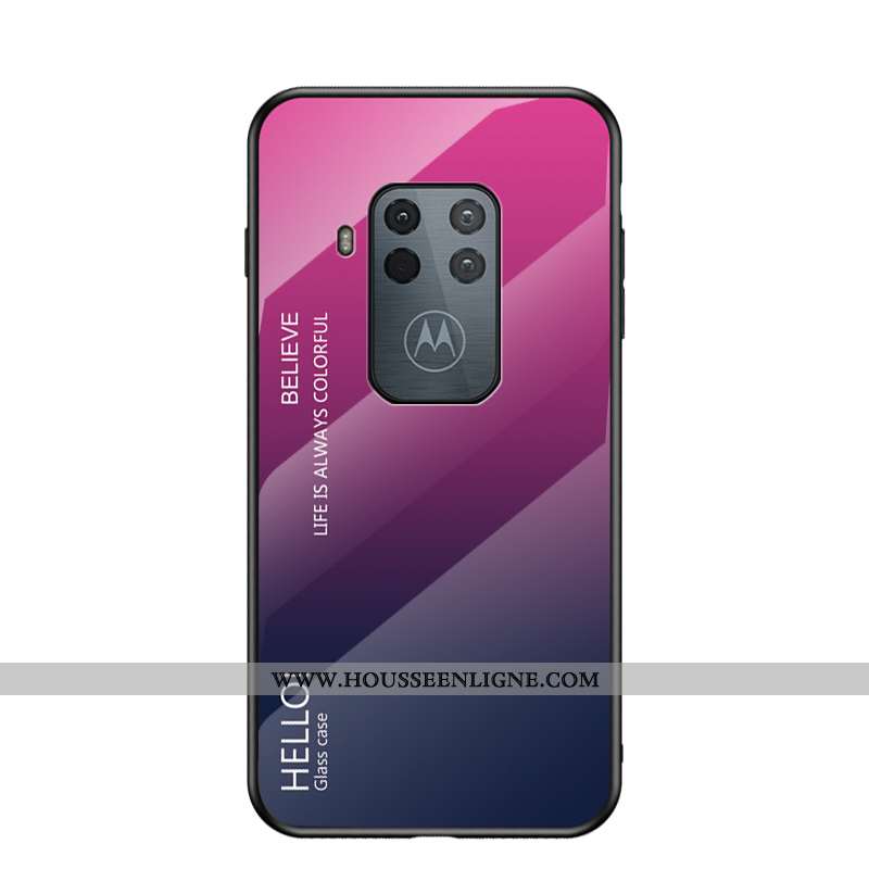 Housse Motorola One Zoom Protection Verre Net Rouge Étui Tendance Difficile Tout Compris