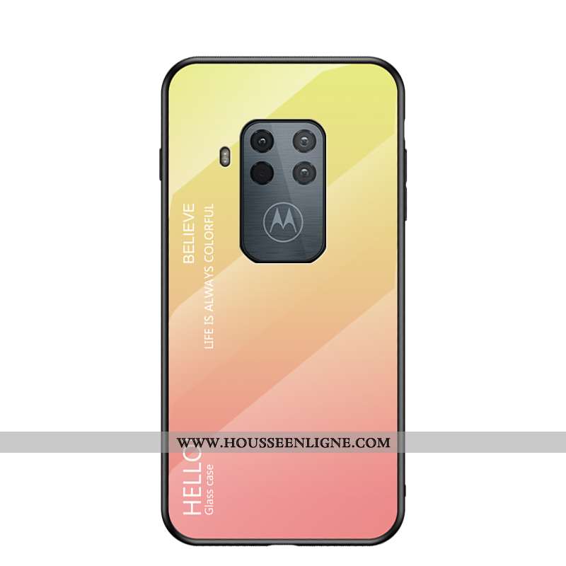 Housse Motorola One Zoom Protection Verre Net Rouge Étui Tendance Difficile Tout Compris