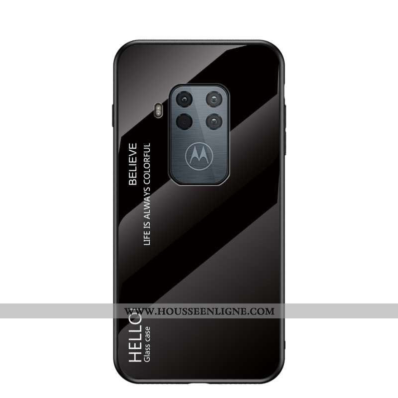 Housse Motorola One Zoom Protection Verre Net Rouge Étui Tendance Difficile Tout Compris