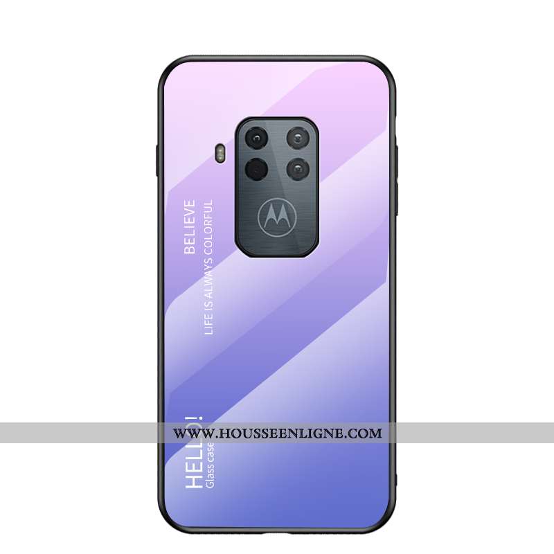 Housse Motorola One Zoom Protection Verre Net Rouge Étui Tendance Difficile Tout Compris