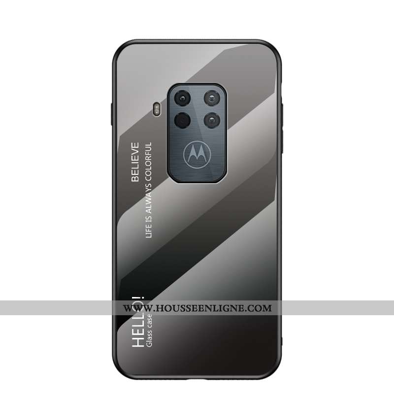 Housse Motorola One Zoom Protection Verre Net Rouge Étui Tendance Difficile Tout Compris
