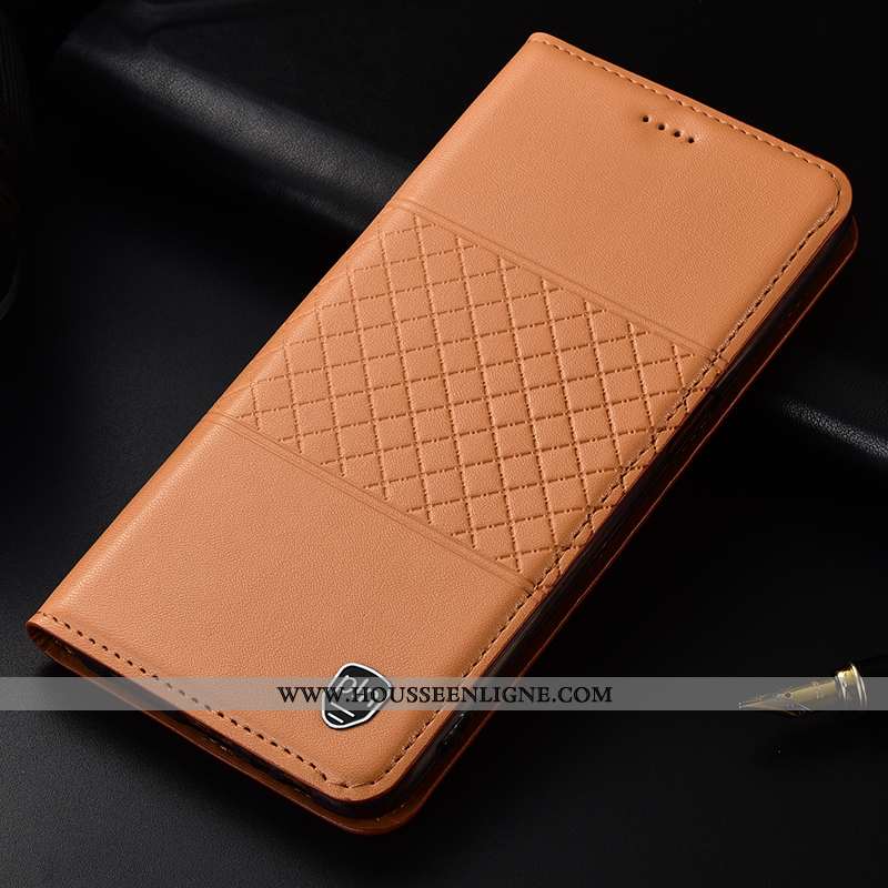 Housse Nokia 1 Plus Protection Cuir Véritable Téléphone Portable Étui Coque Jaune