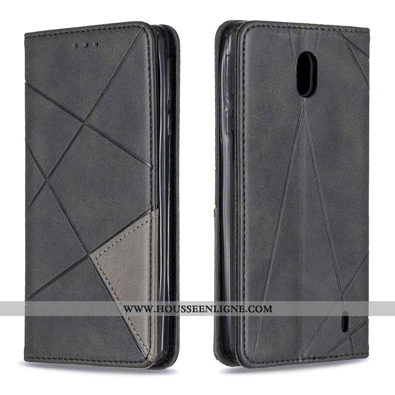 Housse Nokia 1 Plus Protection Ornements Suspendus Téléphone Portable Business Cuir Noir