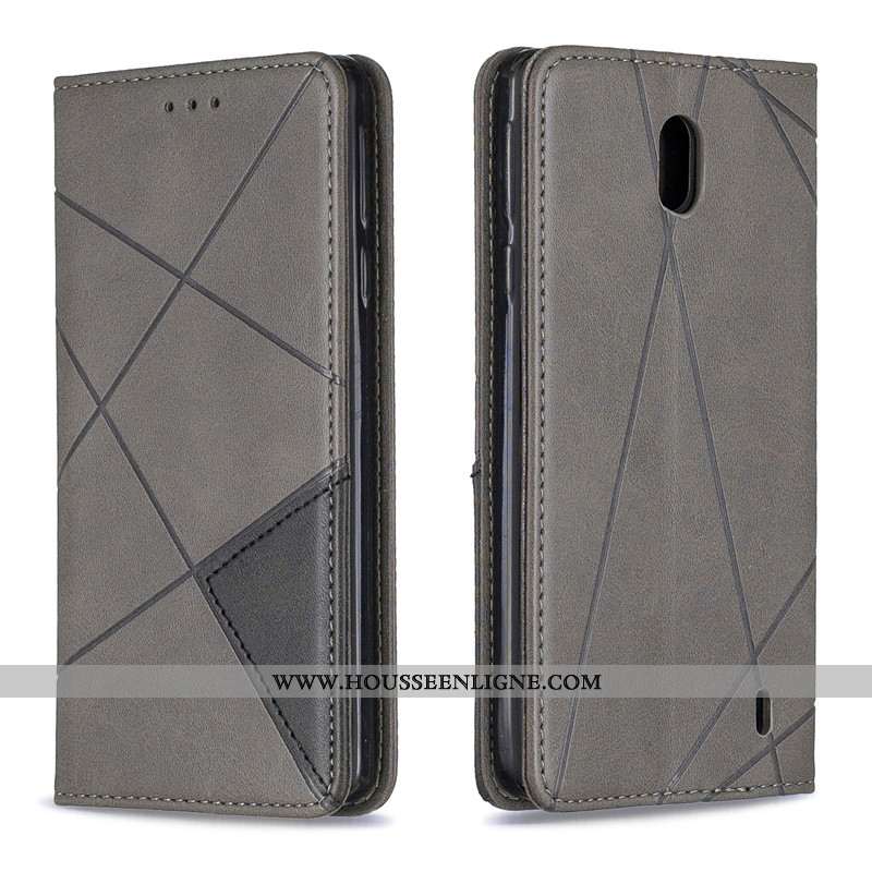Housse Nokia 1 Plus Protection Ornements Suspendus Téléphone Portable Business Cuir Noir